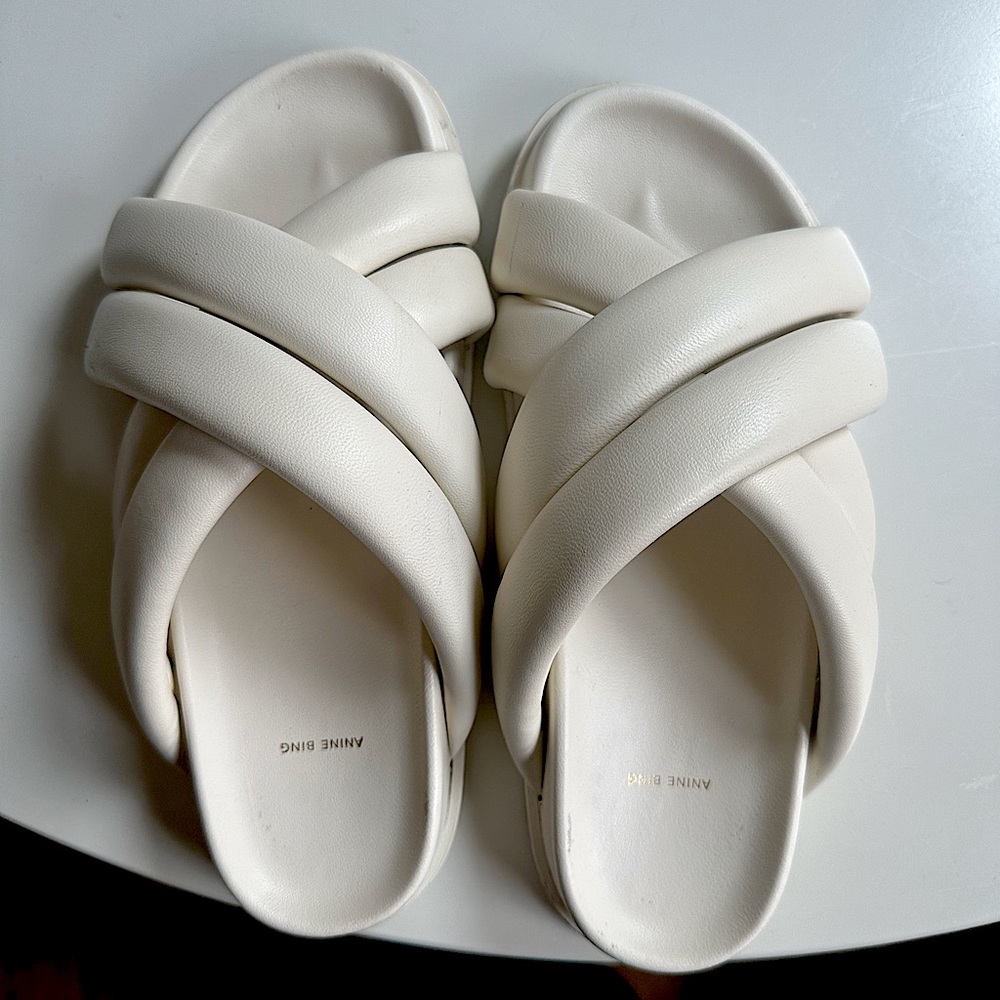 Anine Bing Lizzie Sandals in Ivory